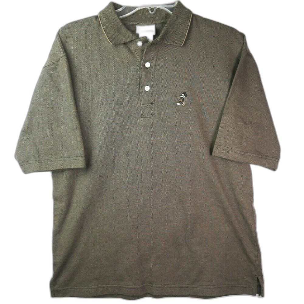 Disneyland Resort Men's Size S Shirt Polo Gray Collared Short Sleeve Cot…